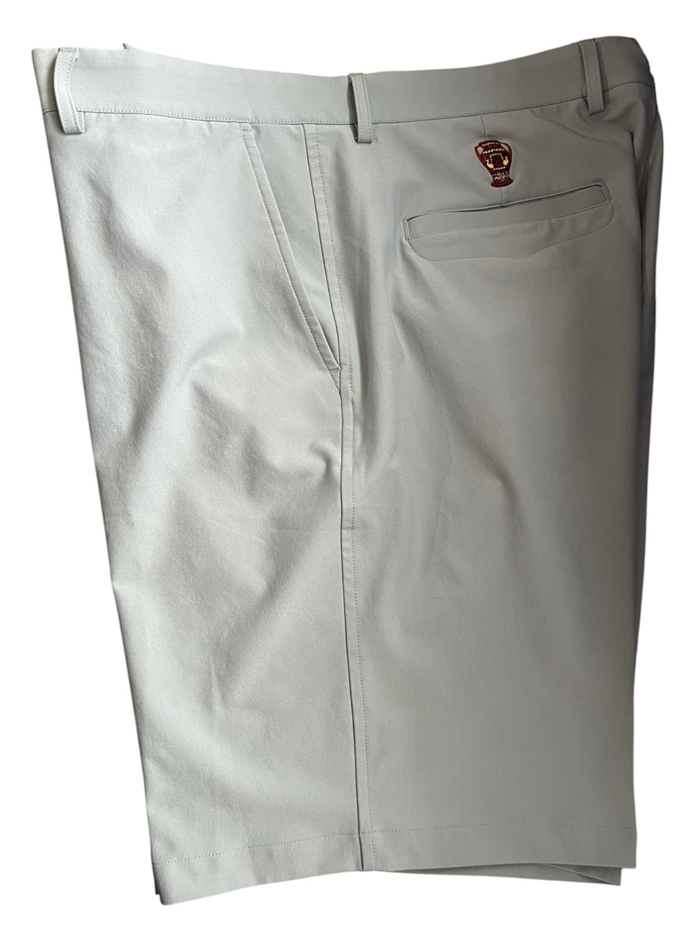 Dunning Golf Shorts Gray Embroidered Logo Back Pocket Size 38